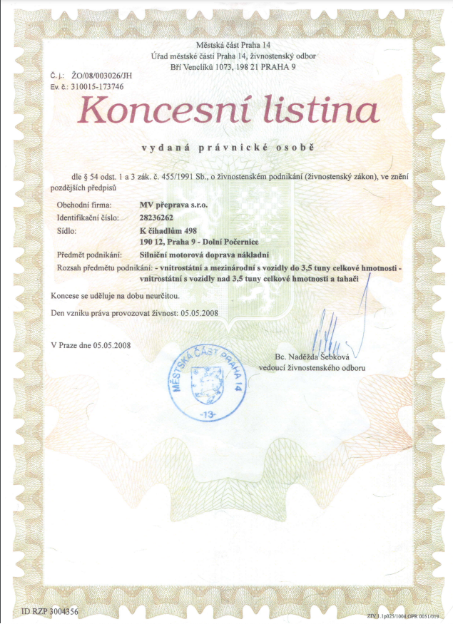 Koncesní listina